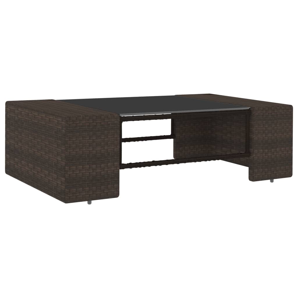 4-delige Loungeset poly rattan