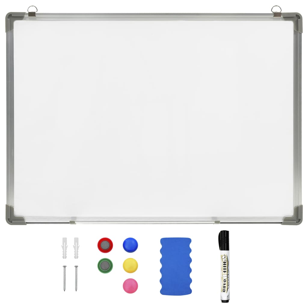 Whiteboard magnetisch 50x35 cm staal wit