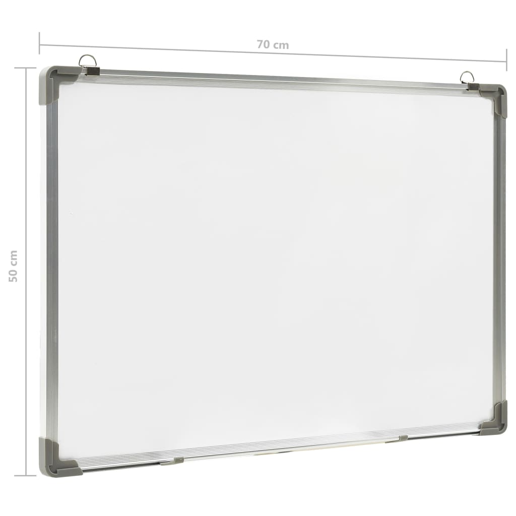 Whiteboard magnetisch 50x35 cm staal wit