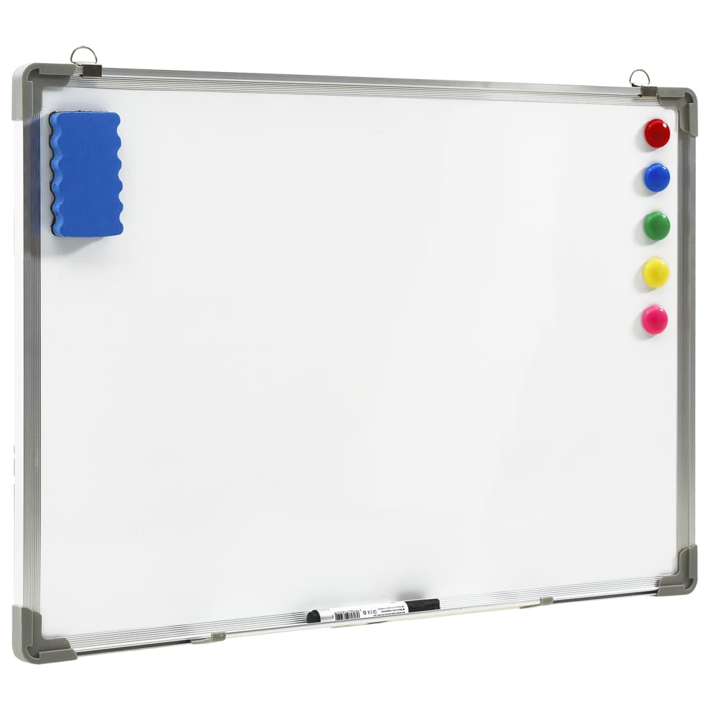 Whiteboard magnetisch 50x35 cm staal wit