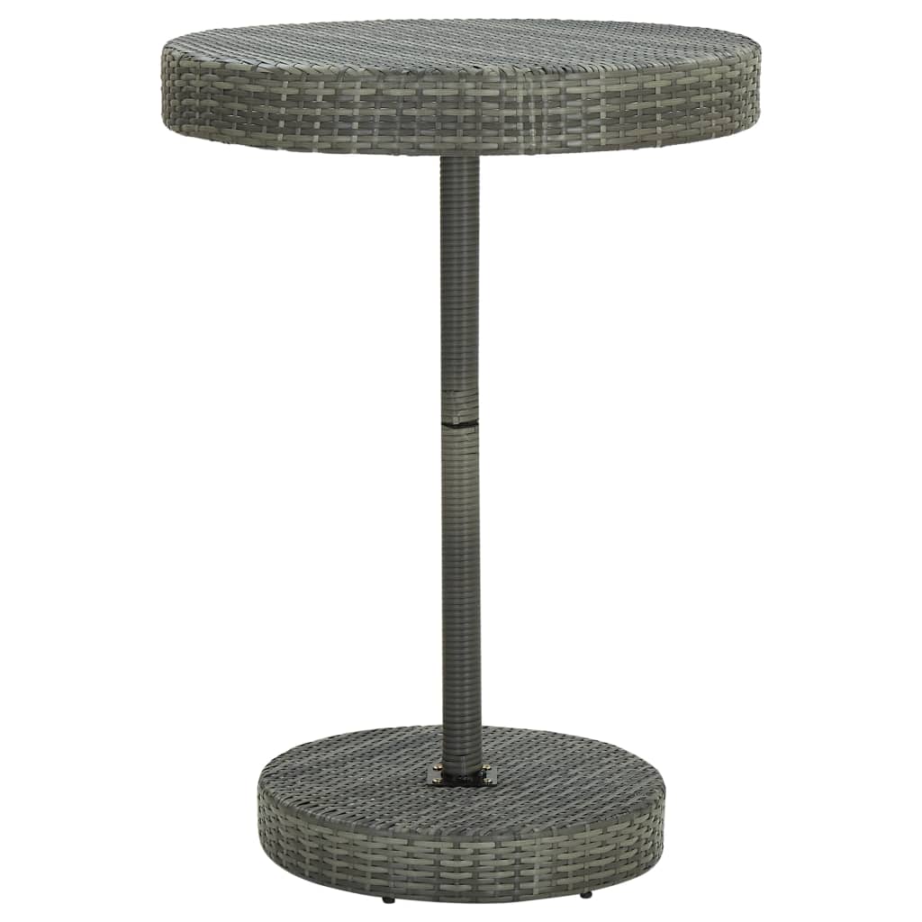 Table de jardin 75,5x106 cm poly rotin