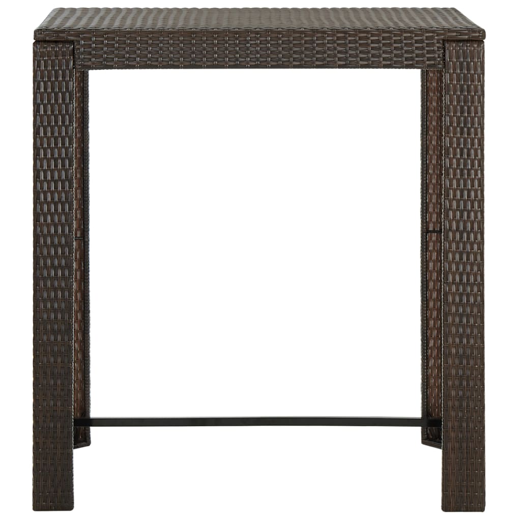 Table de bar de jardin 60,5x60,5x110,5 cm poly rotin