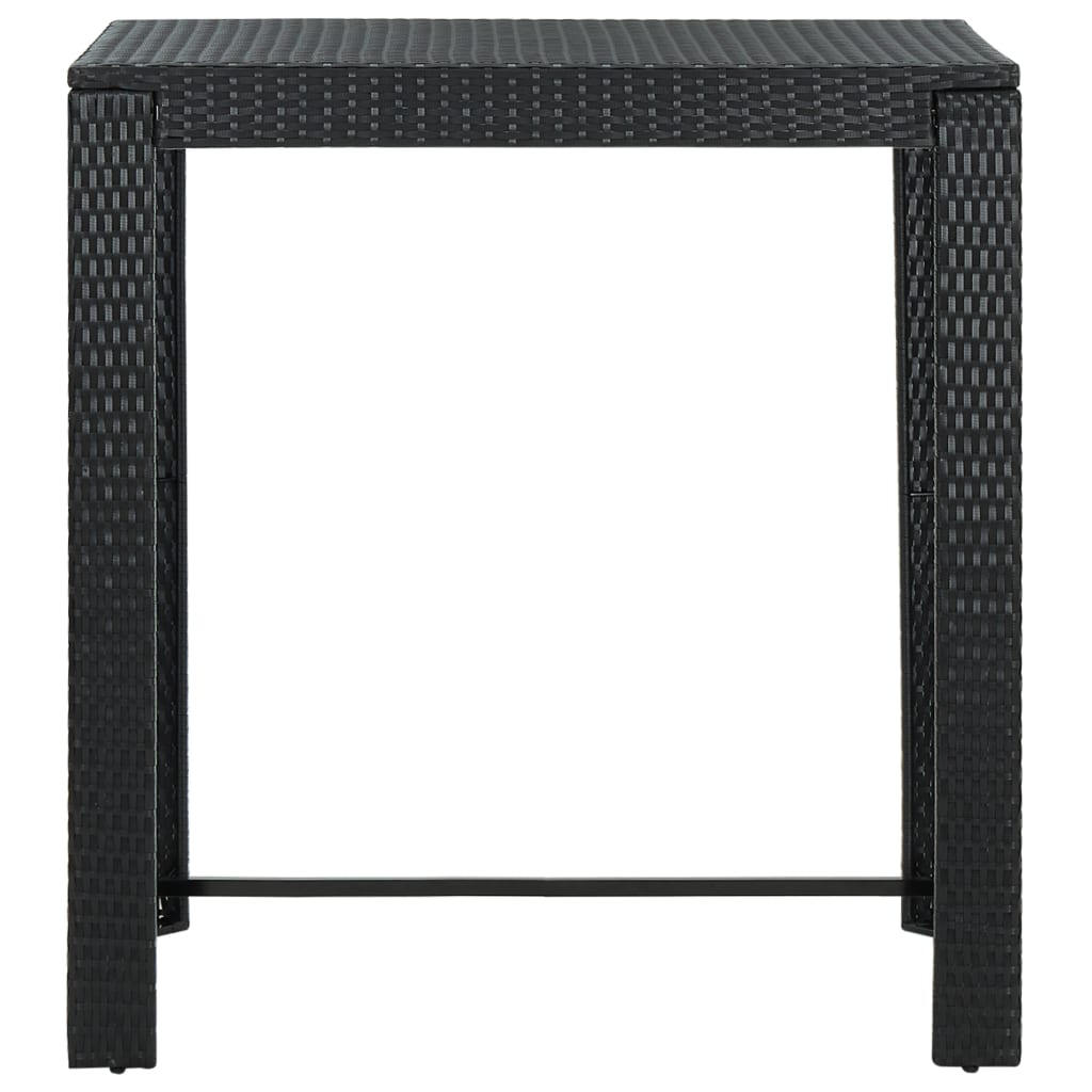 Table de bar de jardin 60,5x60,5x110,5 cm poly rotin