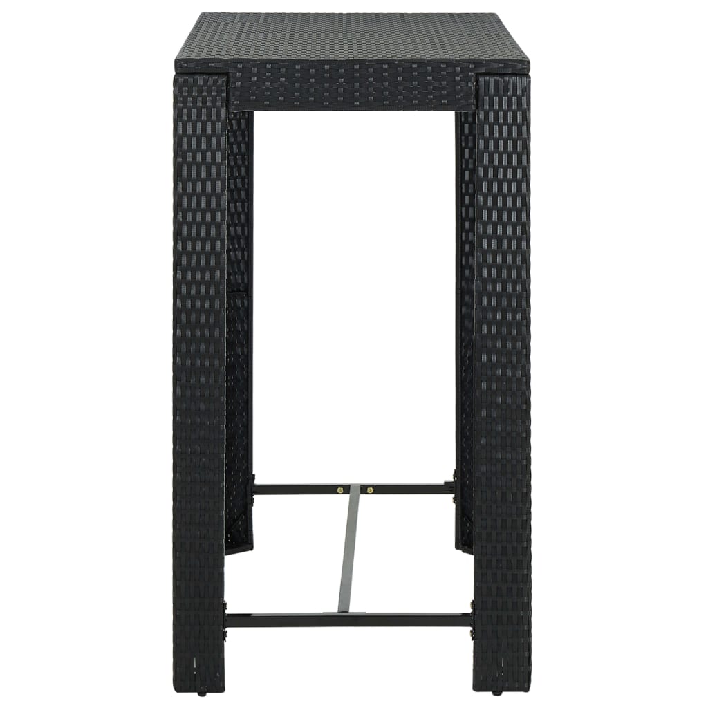 Table de bar de jardin 60,5x60,5x110,5 cm poly rotin