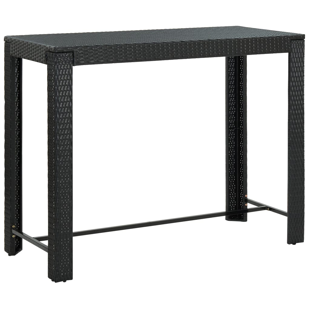 Table de bar de jardin 60,5x60,5x110,5 cm poly rotin