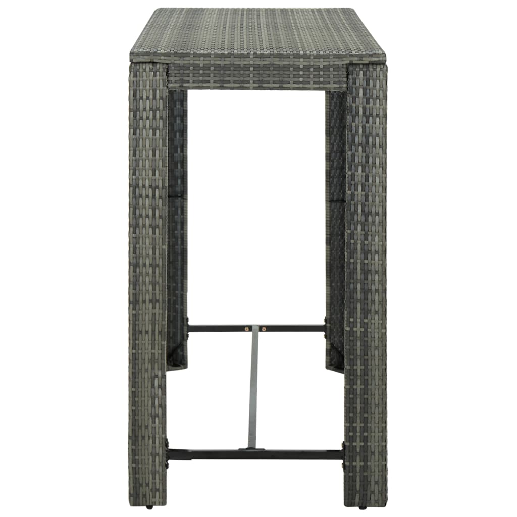 Table de bar de jardin 60,5x60,5x110,5 cm poly rotin