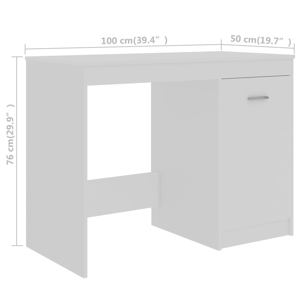 Bureau 140x50x76 cm bewerkt hout