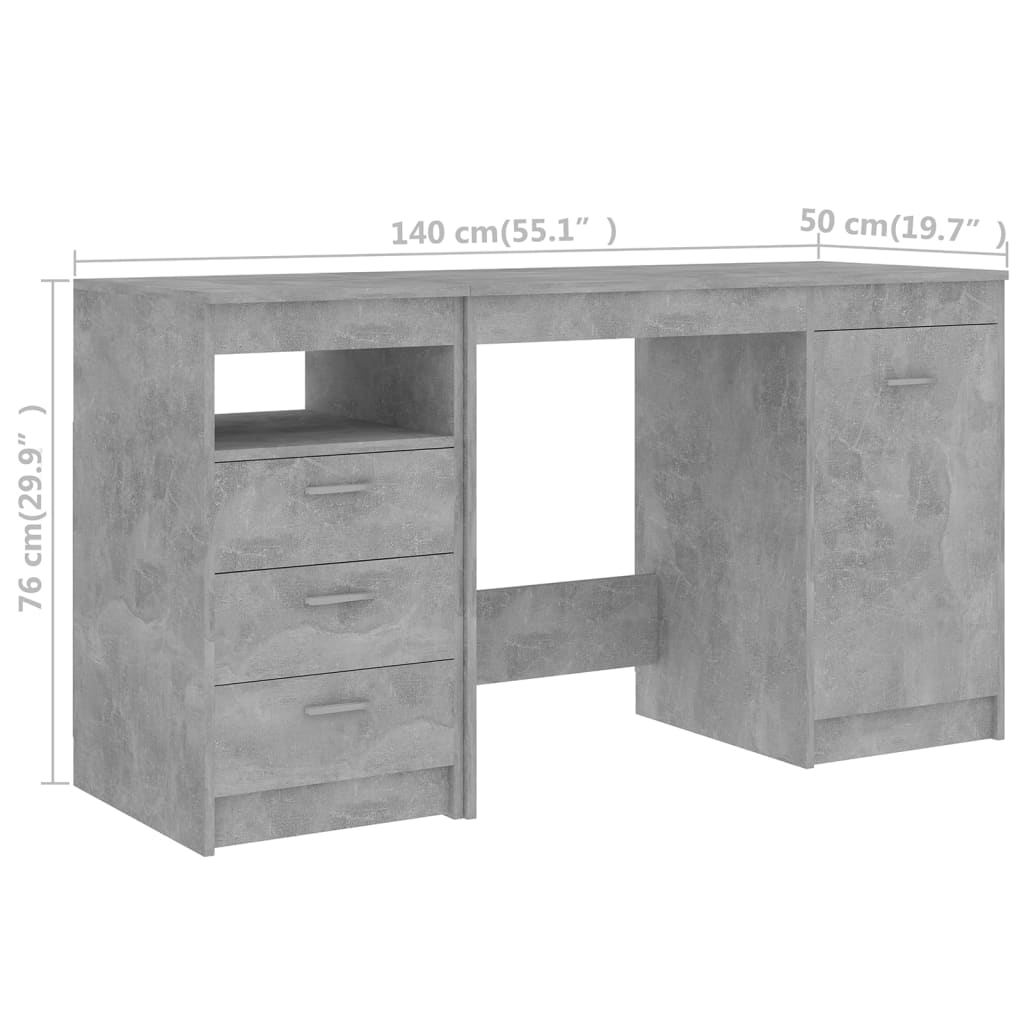 Bureau 140x50x76 cm bois fini