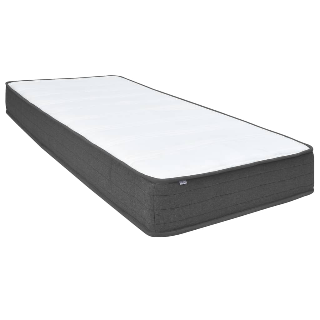 Boxspring stof donkergrijs 90x200 cm