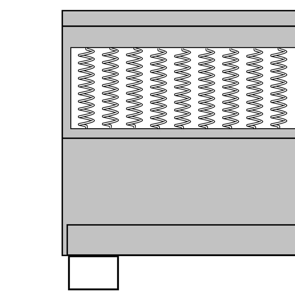 Boxspring stof donkergrijs 200x200 cm