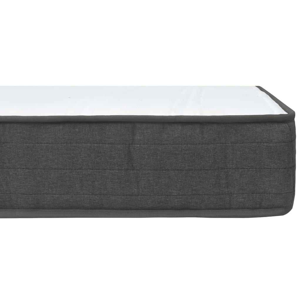 Boxspring stof donkergrijs 200x200 cm