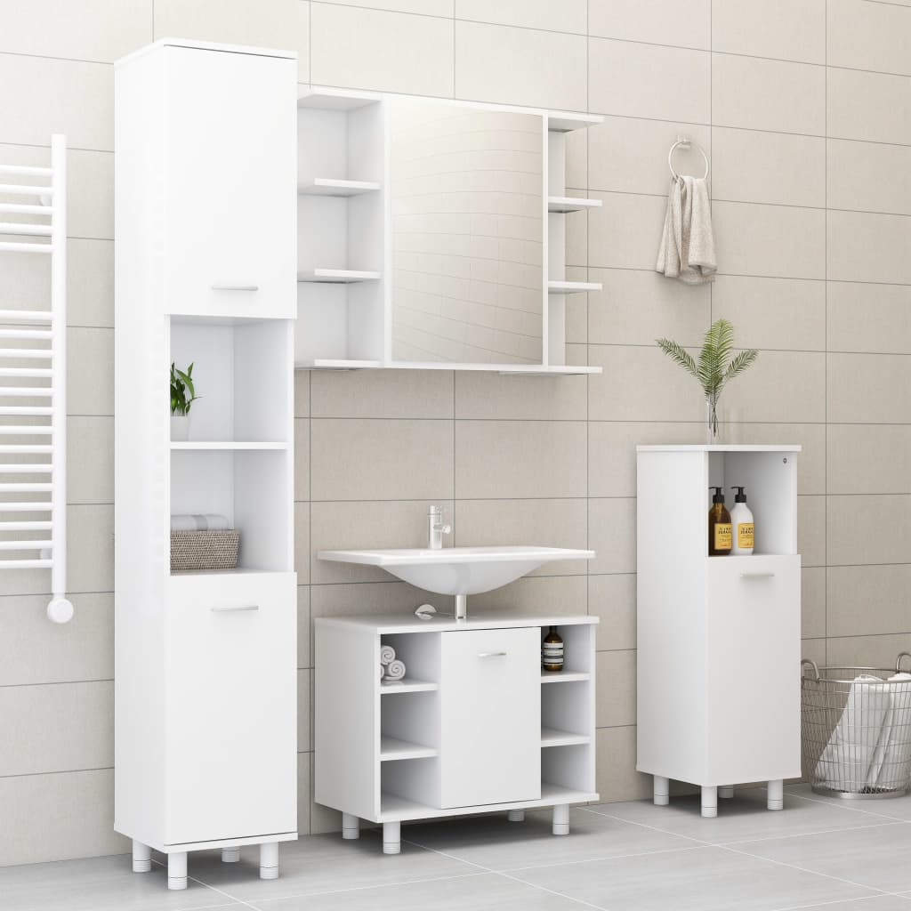 Armoire de toilette avec miroir 80x20,5x64 cm en bois travaillé