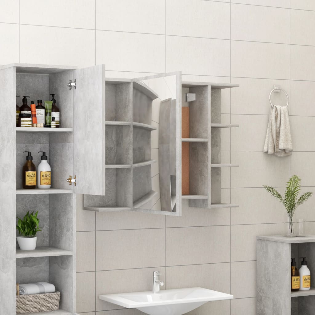 Armoire de toilette avec miroir 80x20,5x64 cm en bois travaillé