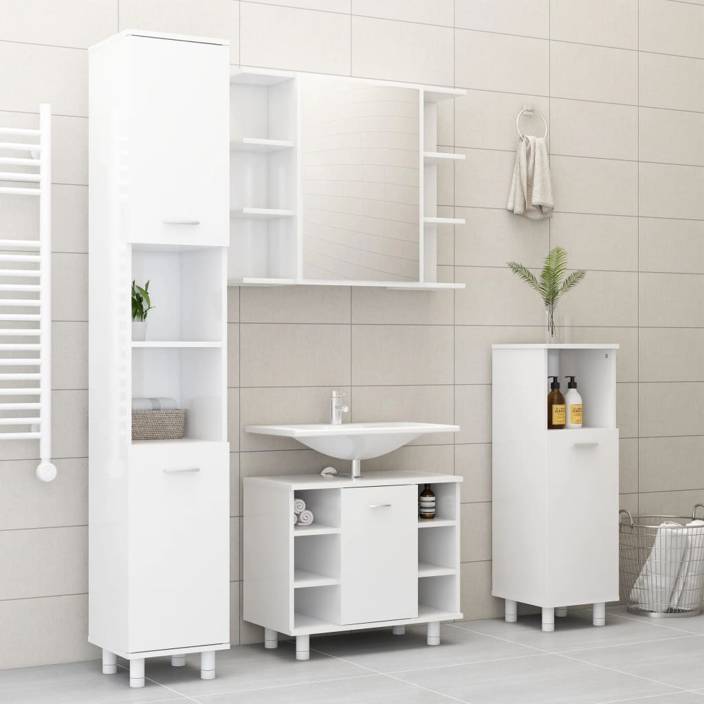 Armoire de toilette avec miroir 80x20,5x64 cm en bois travaillé