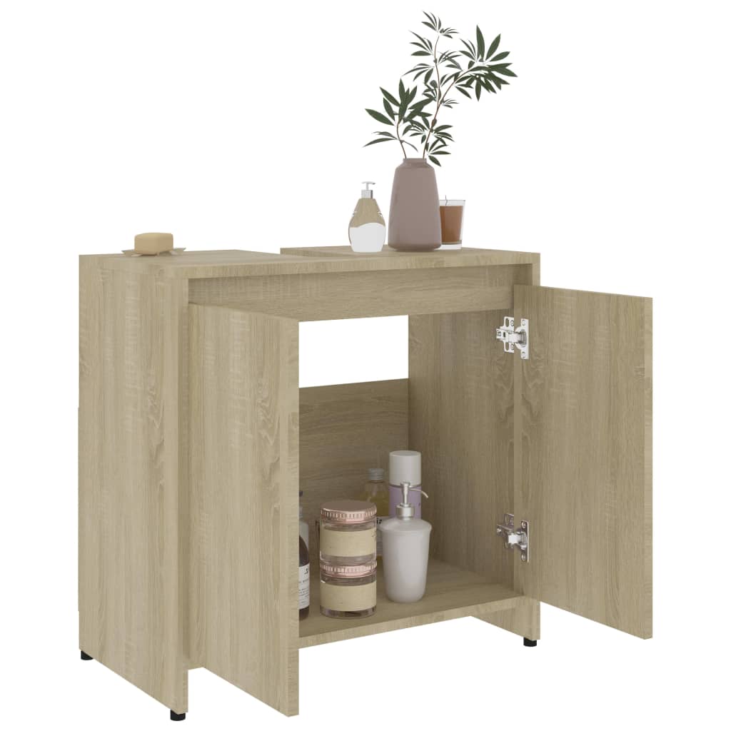 Meuble de salle de bain 60x33x61 cm bois fini