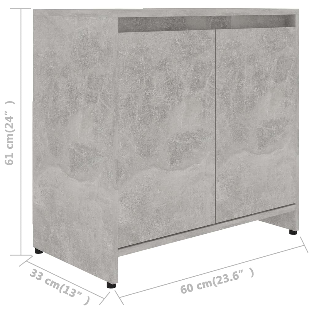 Meuble de salle de bain 60x33x61 cm bois fini