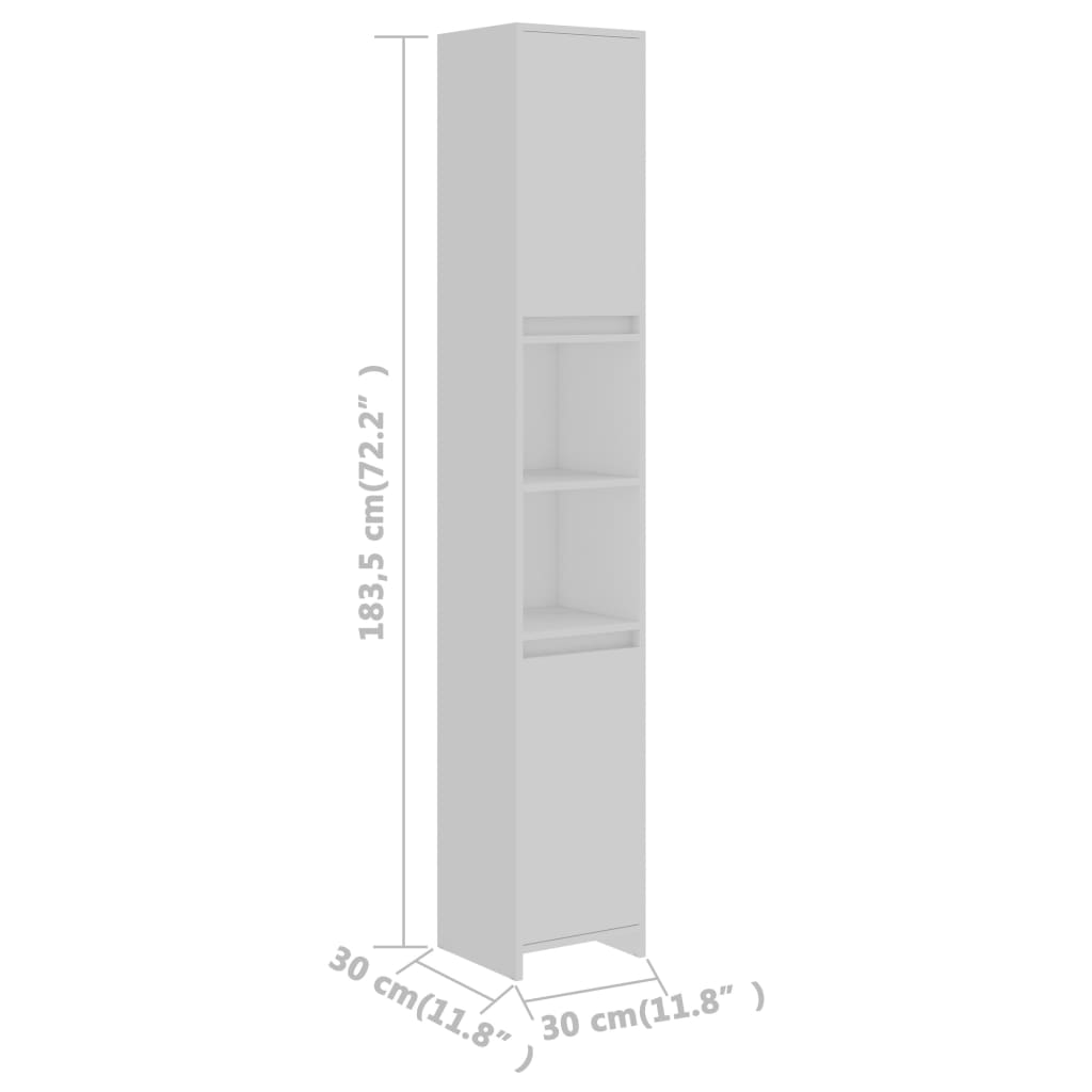 Meuble de salle de bain 30x30x183,5 cm bois fini