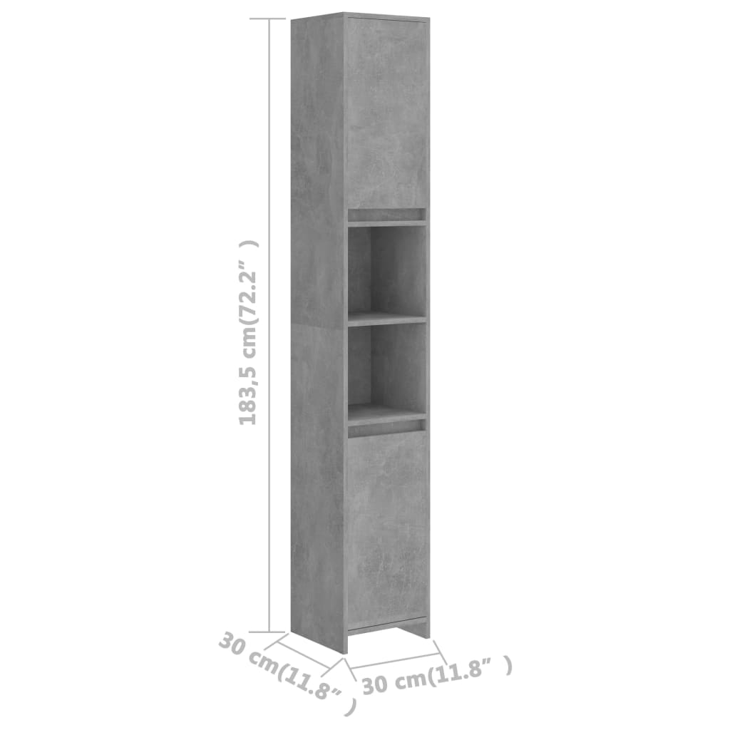 Badkamerkast 30x30x183,5 cm bewerkt hout