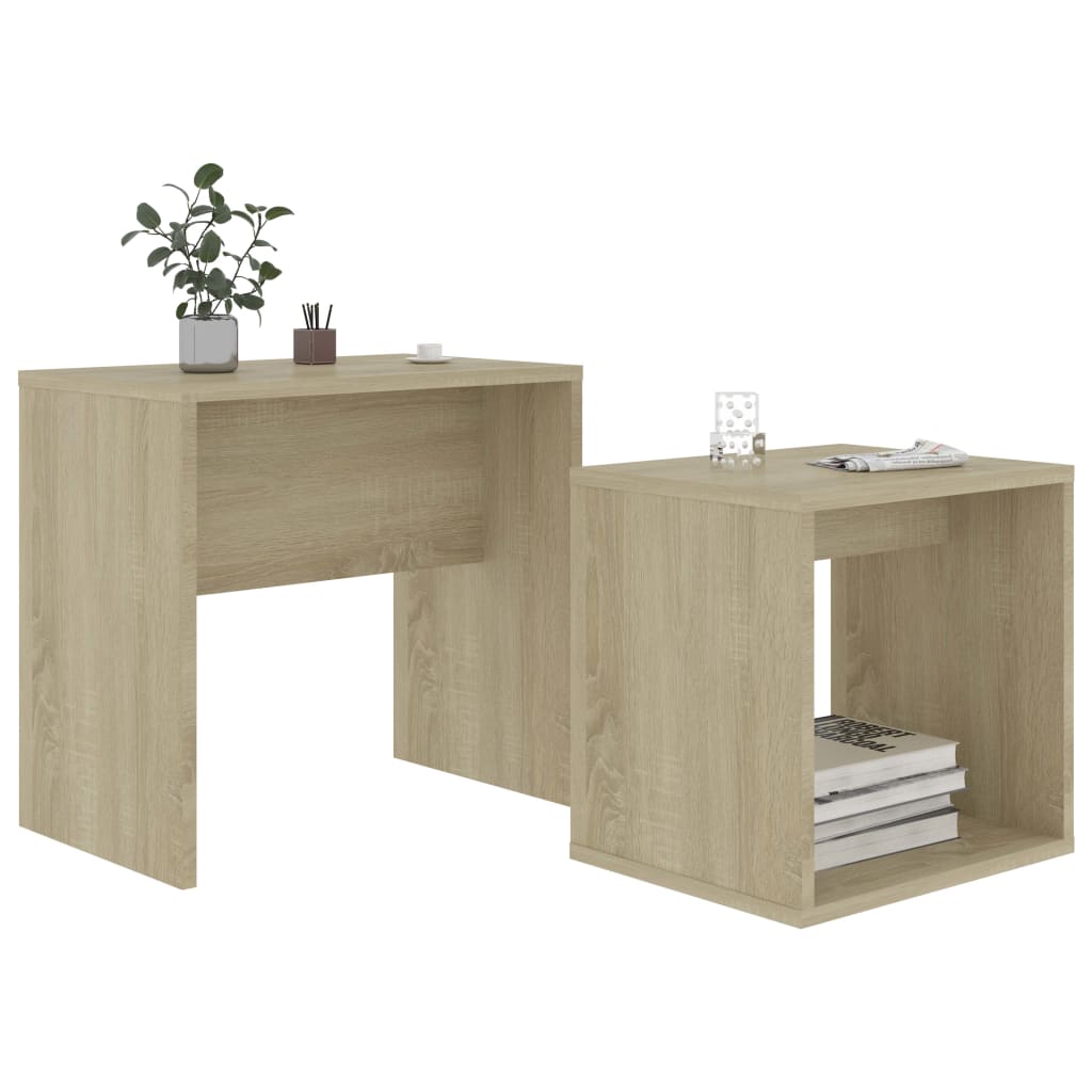 Salontafelset 48x30x45 cm bewerkt hout