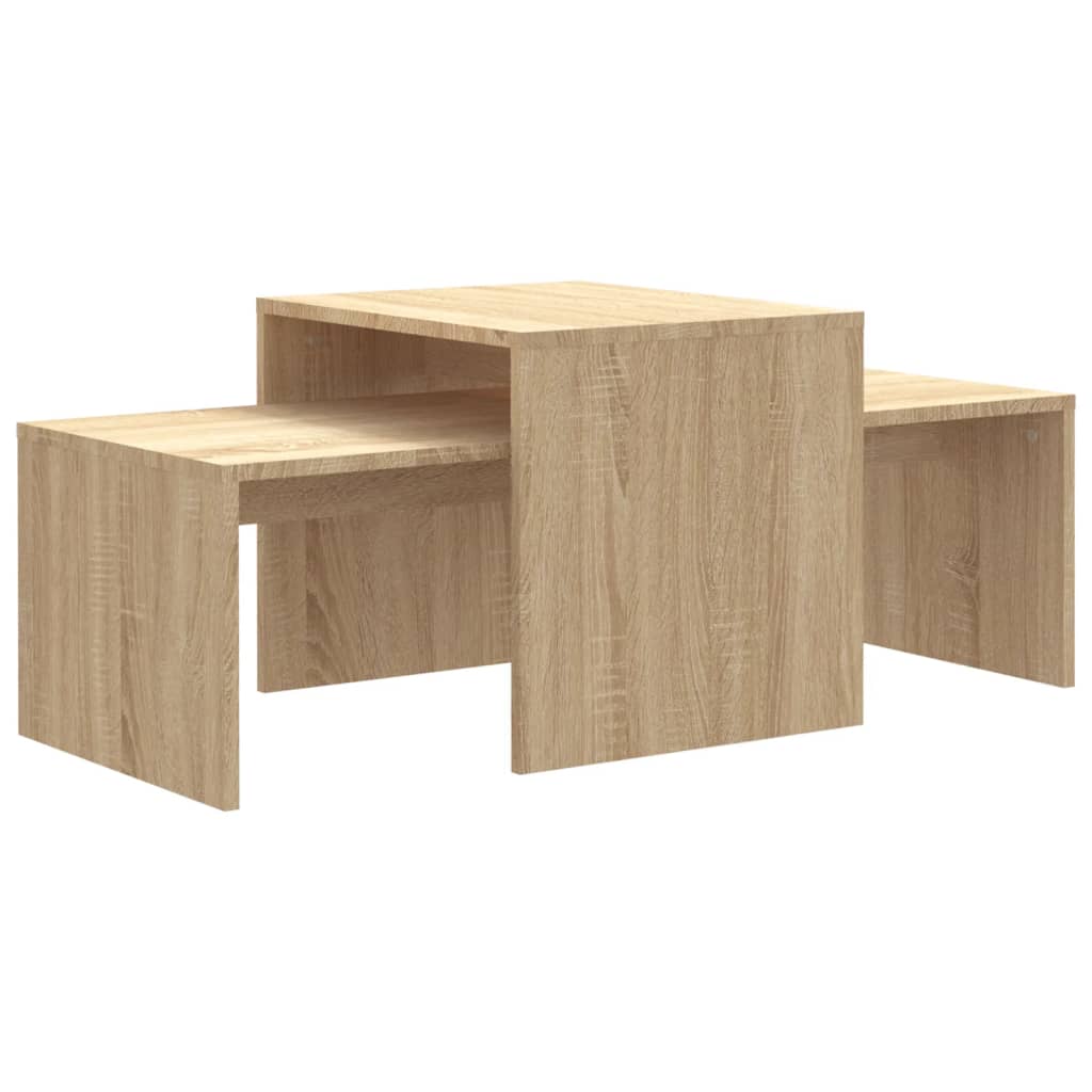 Salontafelset 100x48x40 cm bewerkt hout