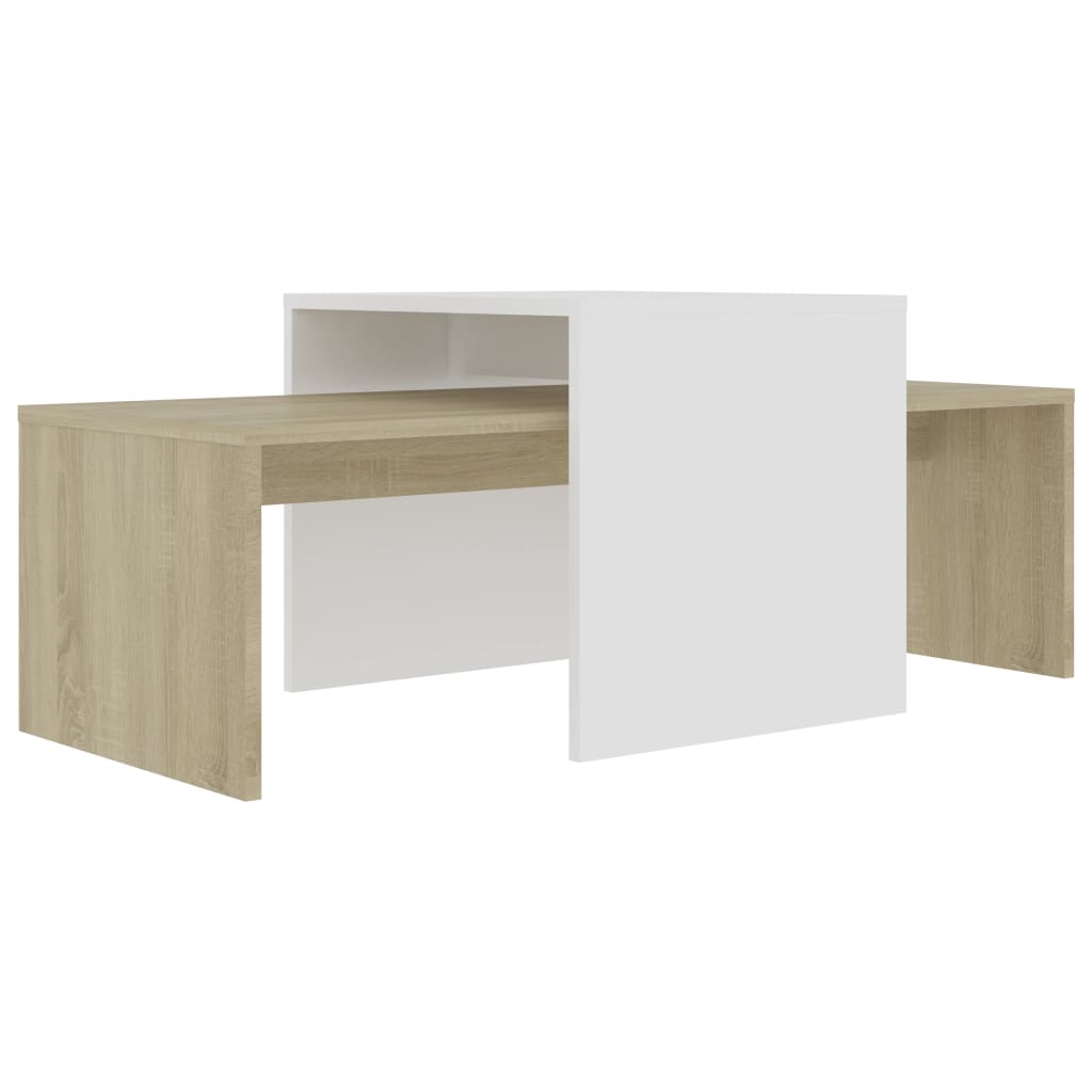 Salontafelset 100x48x40 cm bewerkt hout