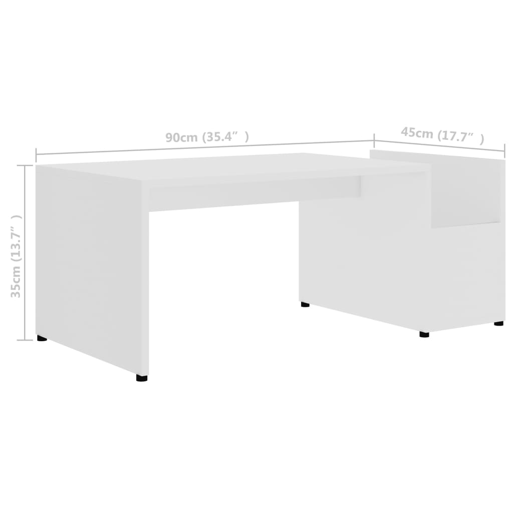 Table basse 90x45x35 cm en bois travaillé