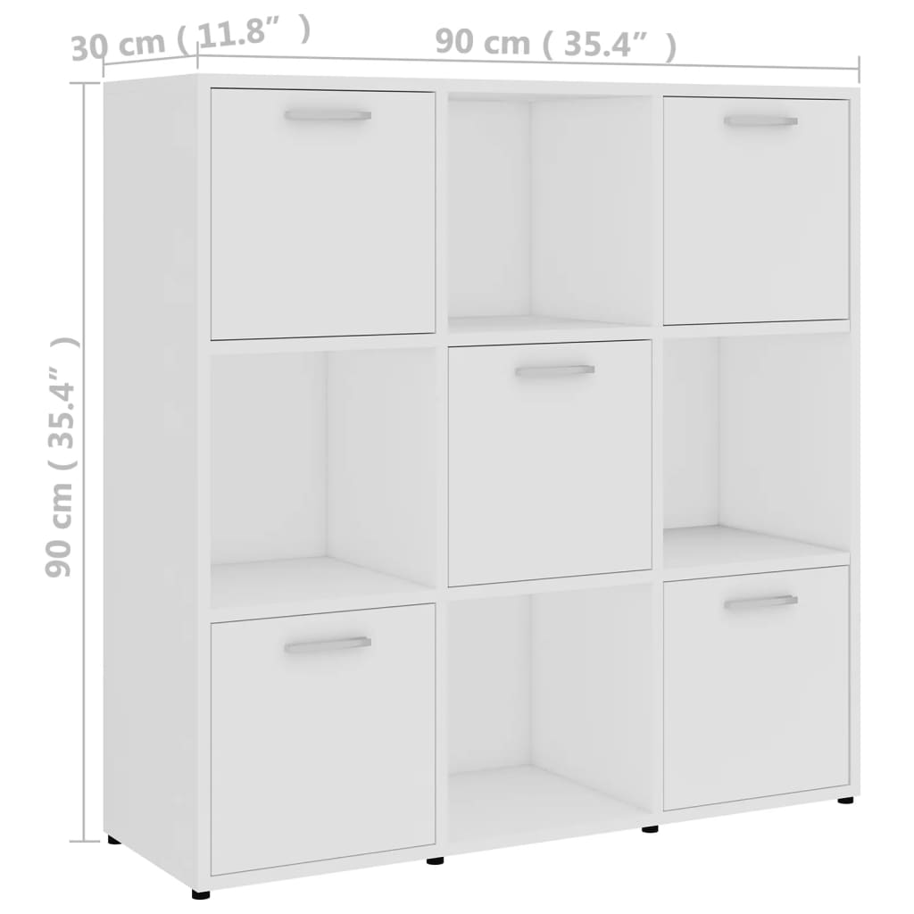 Bibliothèque 90x30x90 cm en bois travaillé