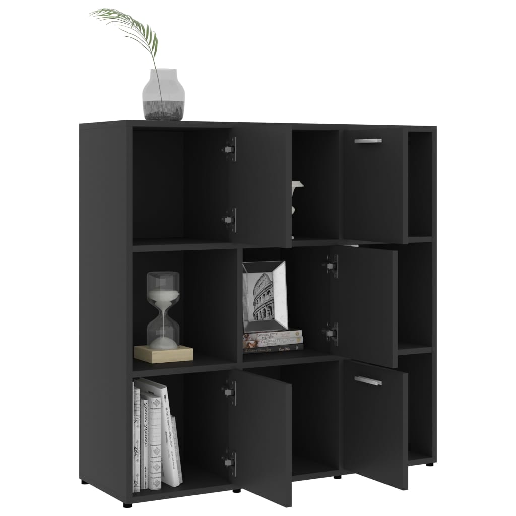 Boekenkast 90x30x90 cm bewerkt hout eikenkleurig