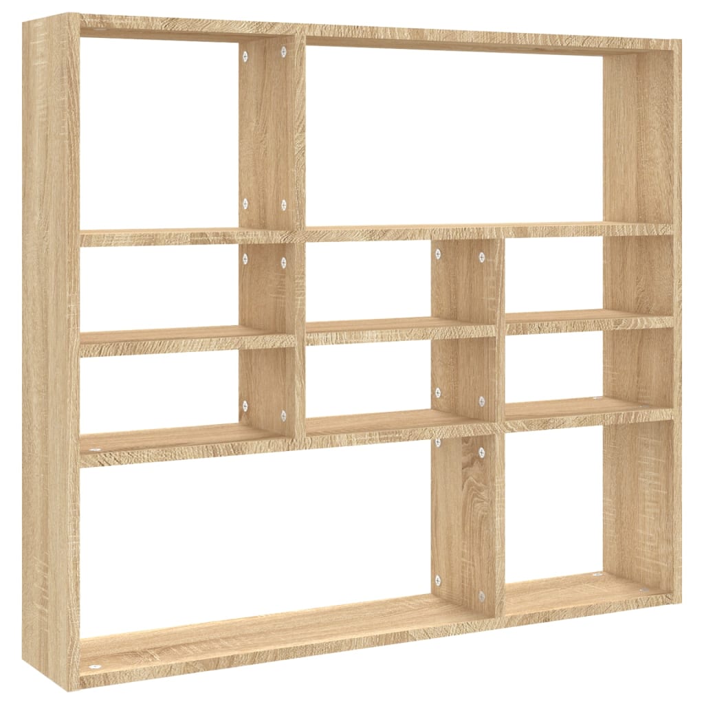 Etagère murale 90x16x78 cm en bois travaillé