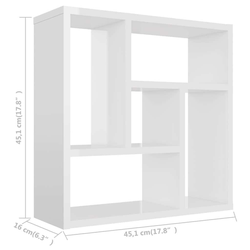 Etagère murale 45,1x16x45,1 cm bois fini