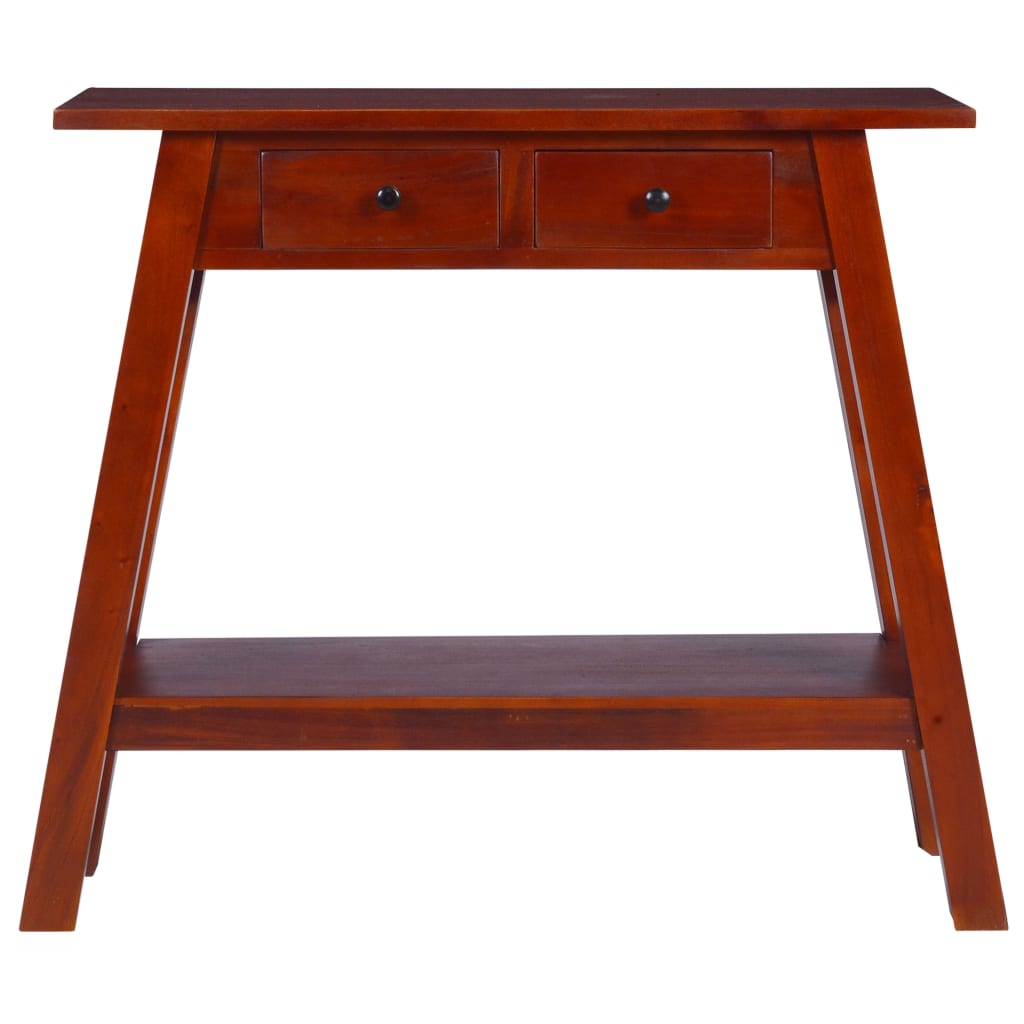 Table console 90x30x75 cm bois d'acajou massif marron classique