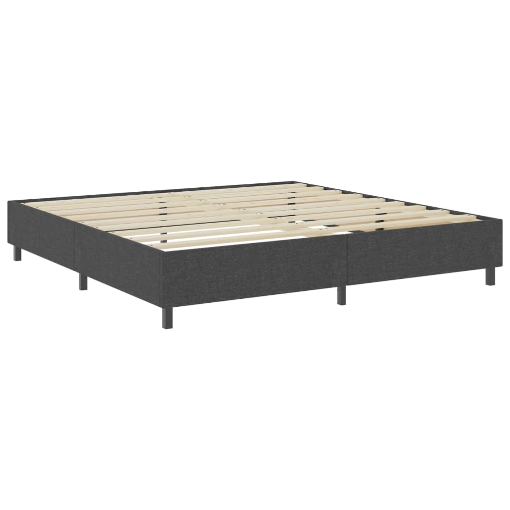 Boxspring stof donkergrijs 180x200 cm