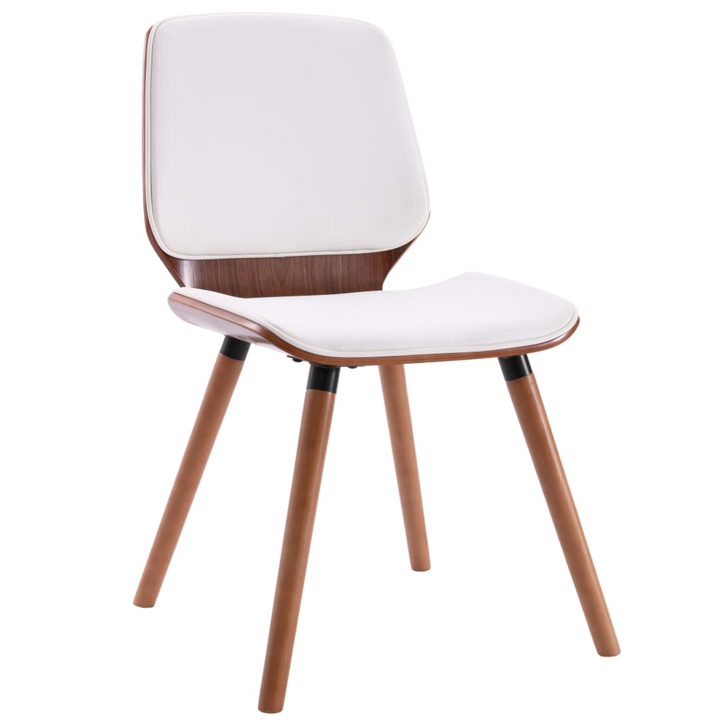 Chaises de salle à manger 2 pcs cuir artificiel crème