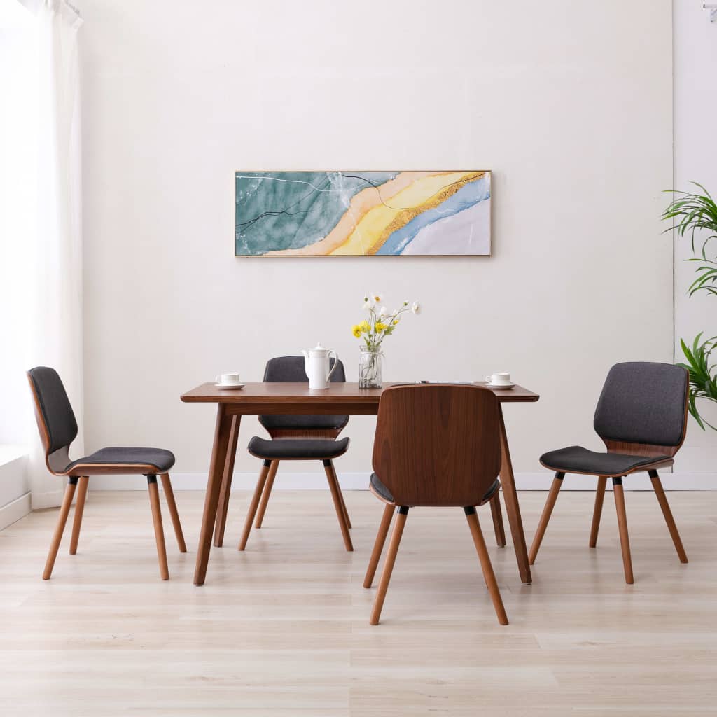 Chaises de salle à manger 6 pcs en tissu