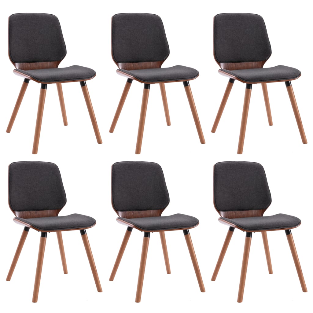 Chaises de salle à manger 6 pcs en tissu