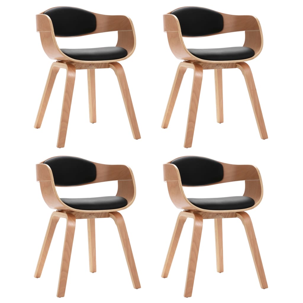 Chaises de salle à manger 6 pcs bois courbé simili cuir