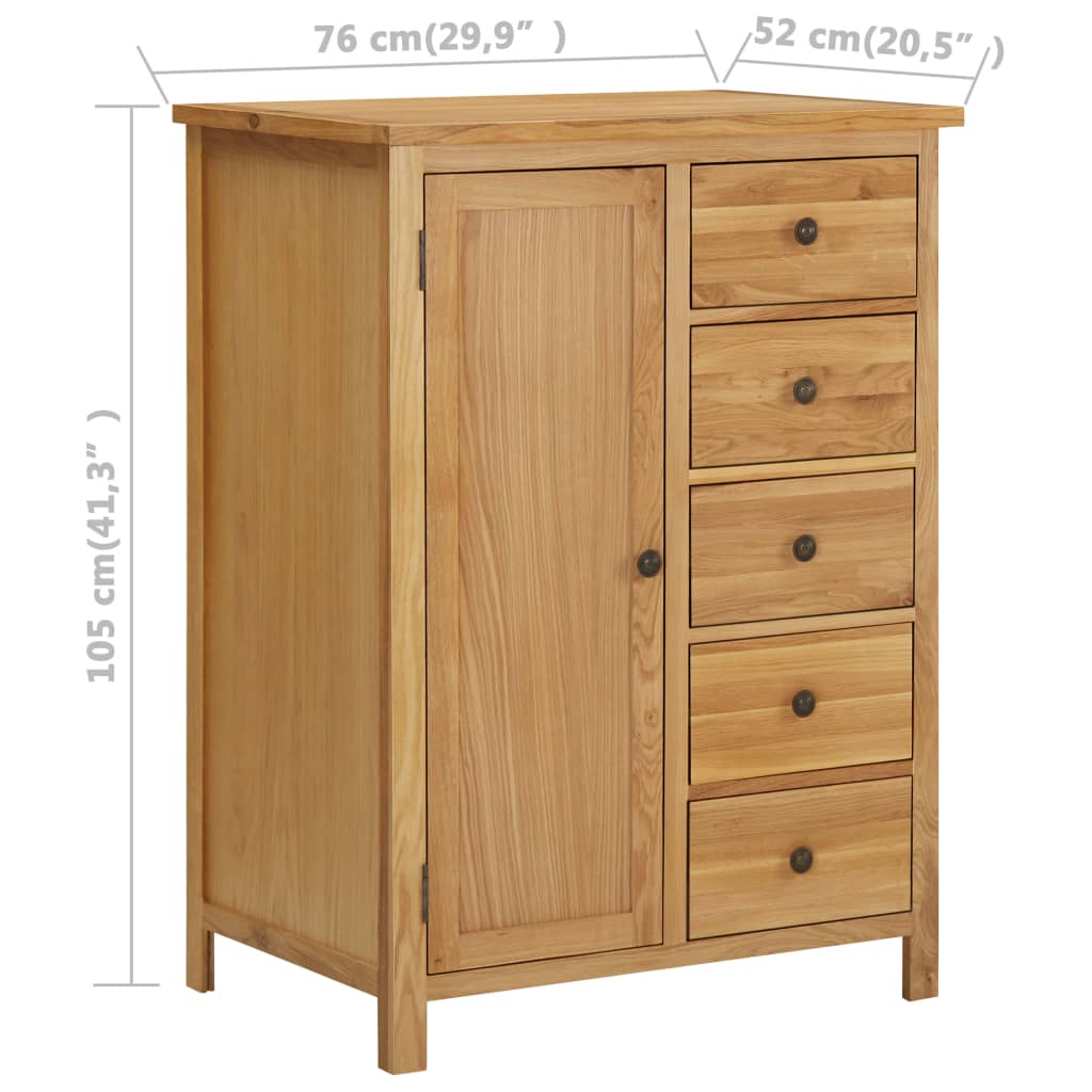 Armoire 76x52x105 cm chêne massif