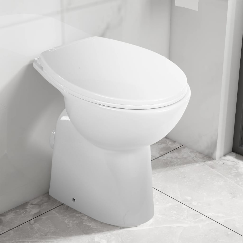 Toilet verhoogd 7 cm soft-close randloos keramiek