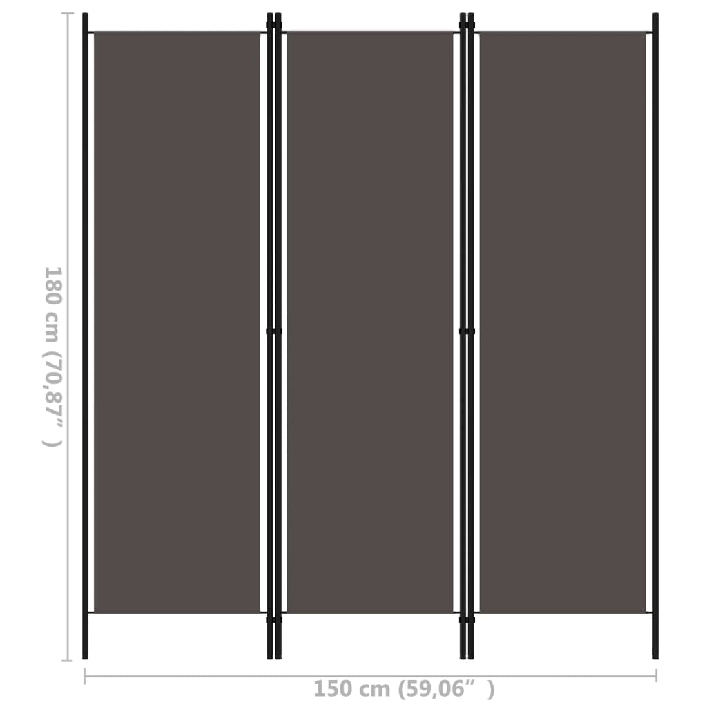 Kamerscherm met 5 panelen 250x180 cm