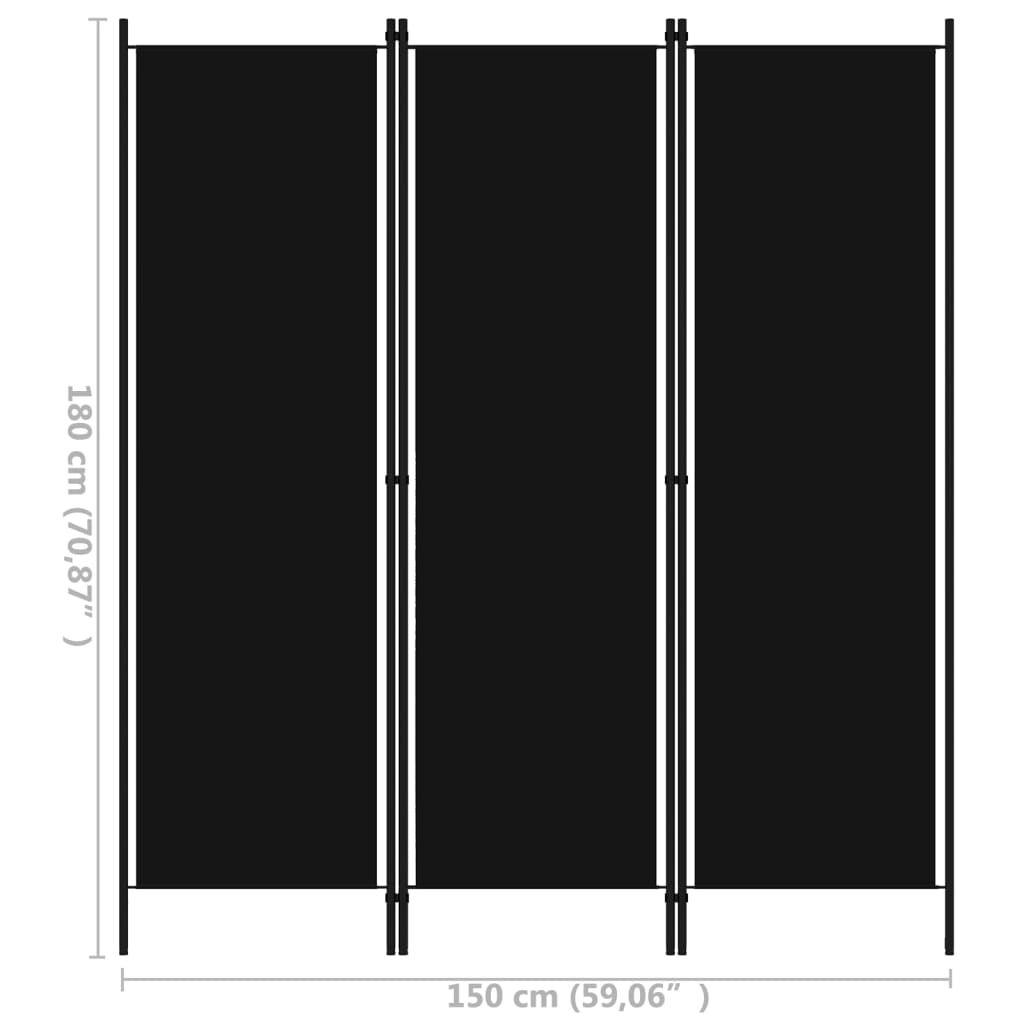 Kamerscherm met 5 panelen 250x180 cm