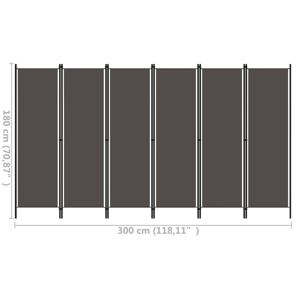 Kamerscherm met 5 panelen 250x180 cm