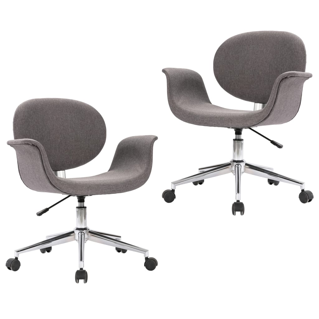 Chaises de salle à manger 4 pcs pivotantes en tissu gris