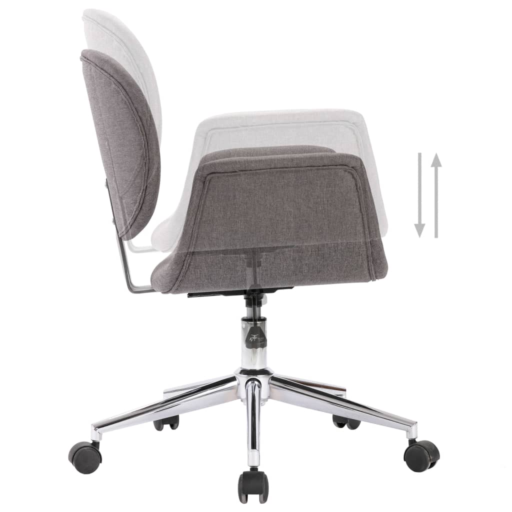 Chaises de salle à manger 4 pcs pivotantes en tissu gris