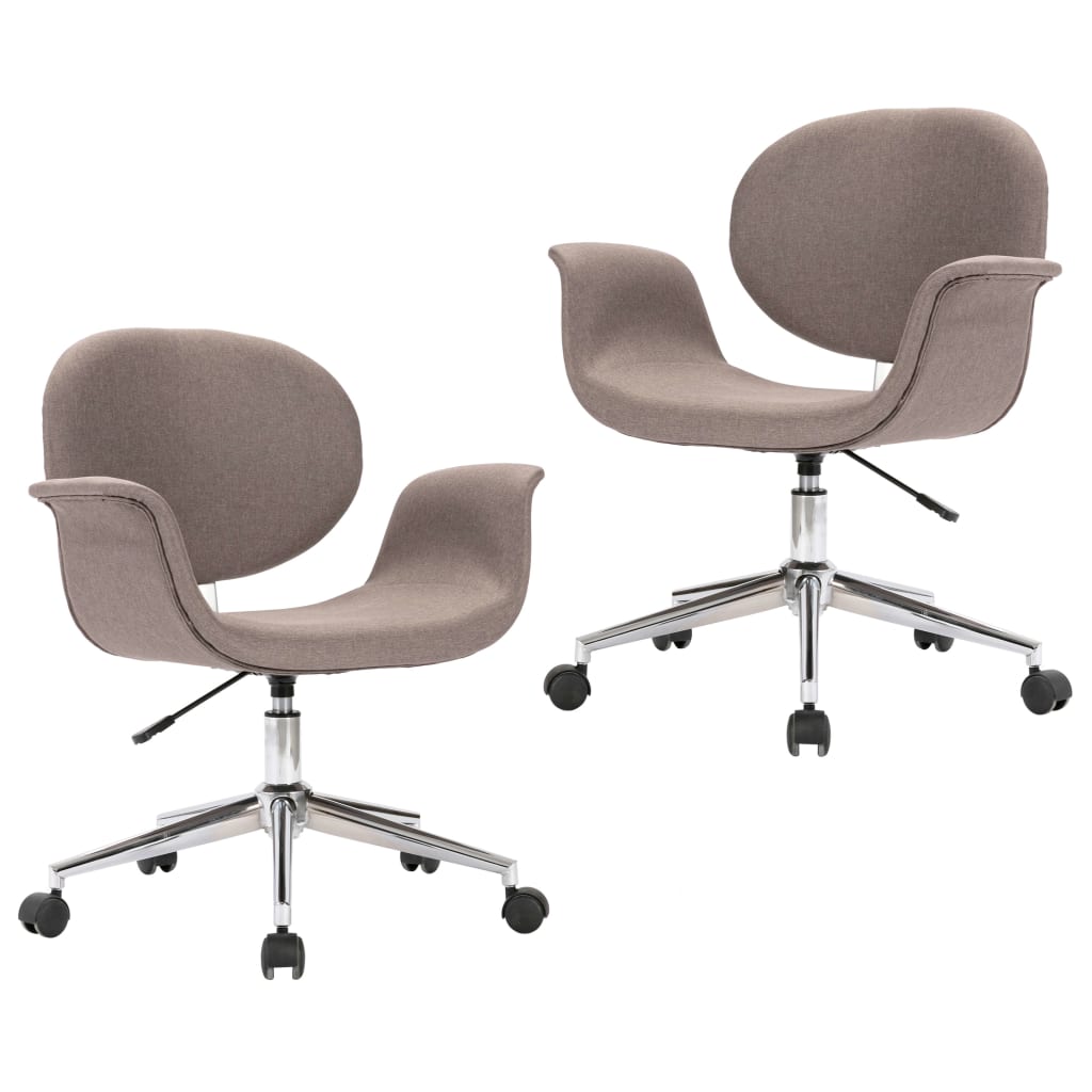 Chaises de salle à manger 4 pcs pivotantes en tissu gris