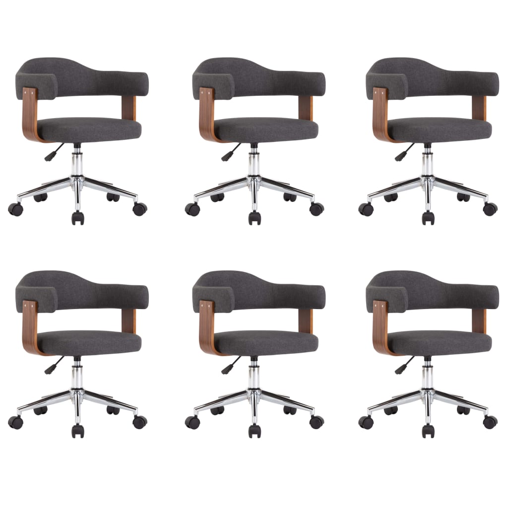 Chaises de salle à manger pivotantes 6 pcs simili cuir