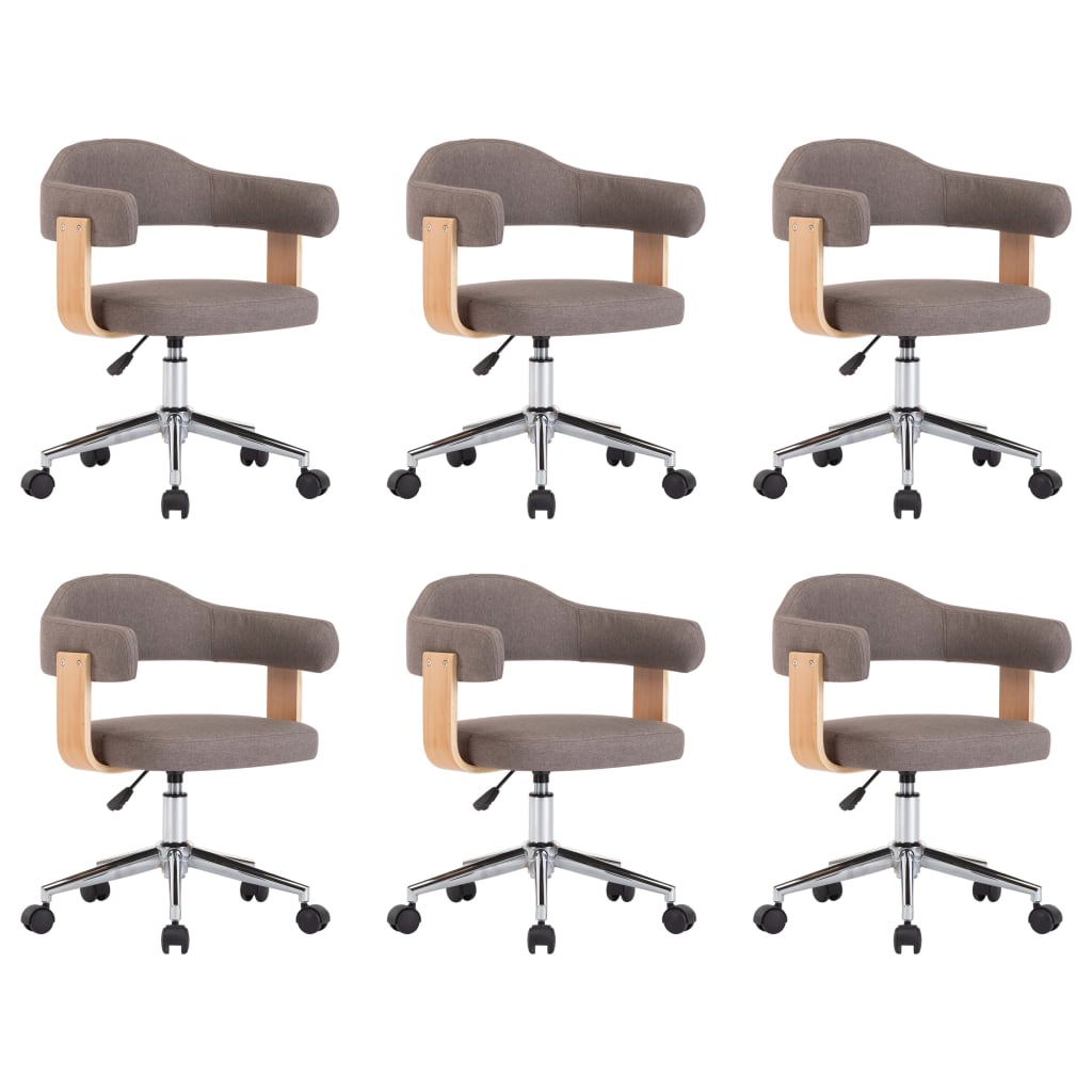 Chaises de salle à manger pivotantes 6 pcs simili cuir