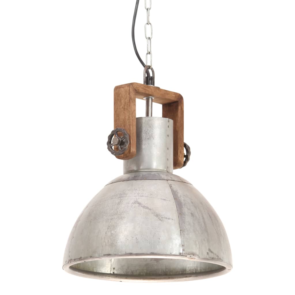 Hanglamp industrieel rond 25 W E27 40 cm wit