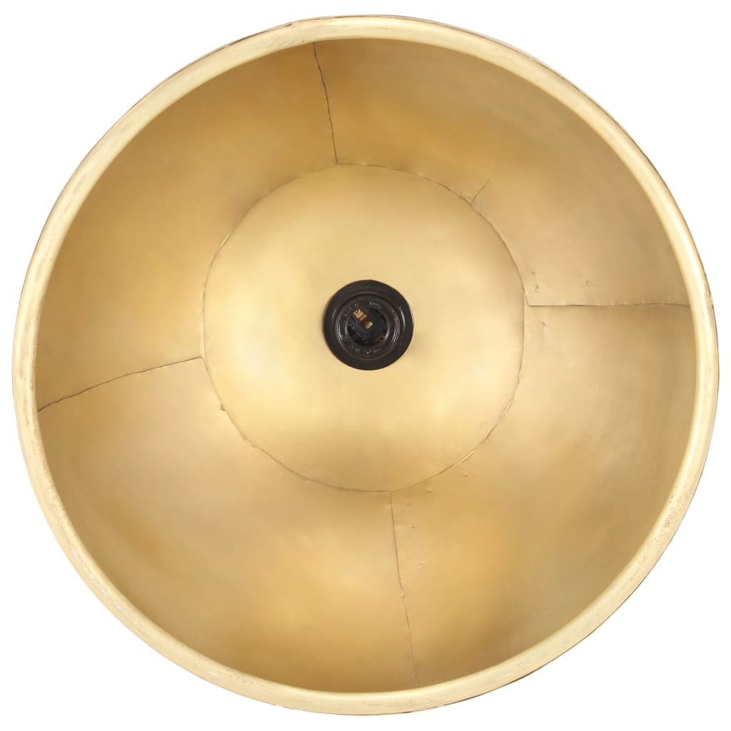 Lampe suspendue industrielle ronde 25 W E27 40 cm blanche