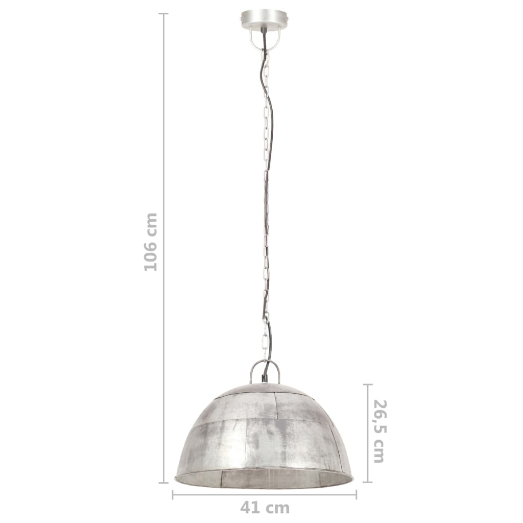 Hanglamp industrieel vintage rond 25 W E27 41 cm wit