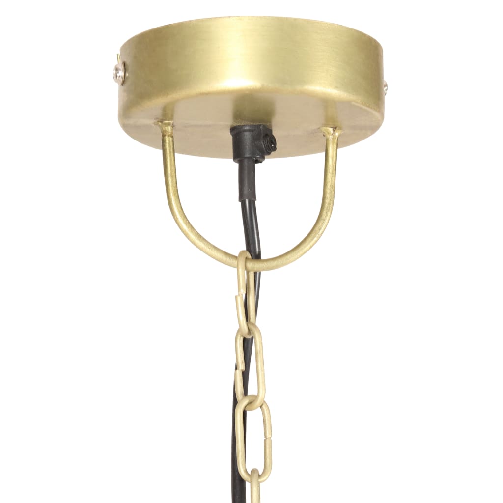 Lampe suspendue industrielle vintage ronde 25 W E27 41 cm blanche